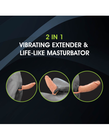 NMC 9 INCH TPE EXTENSION SLEEVE WITH REMOTE CONTROL BULLET